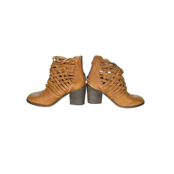 Free People Carrera Bootie Vintage Tan Leather size 8 Size 38 - Picture 3 of 7